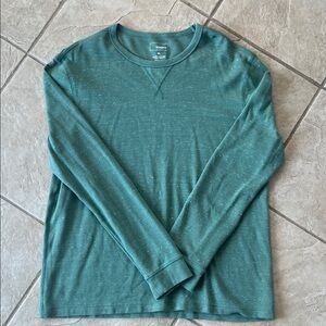 Sonoma Teal Textured Crewneck Top